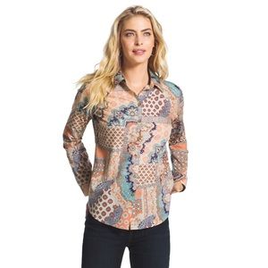 Chico’s | Effortless Giana Paisley Print Button-Down Shirt